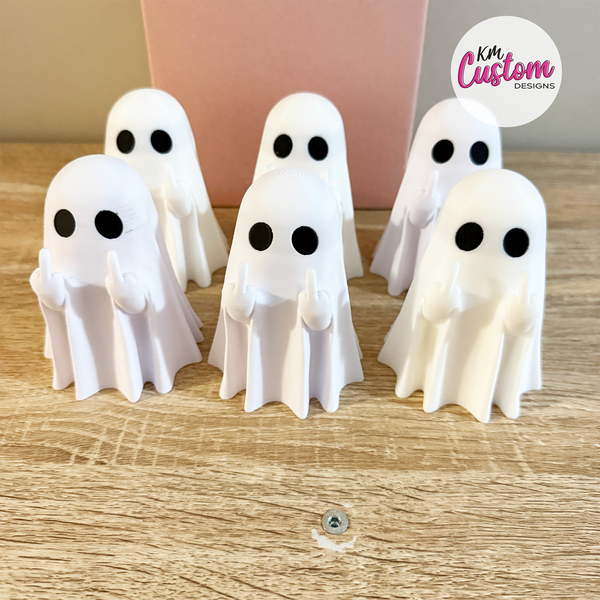 NOT QUITE RIGHT - 3D Printed Rude Fingers Up Ghost Shelf Decoration