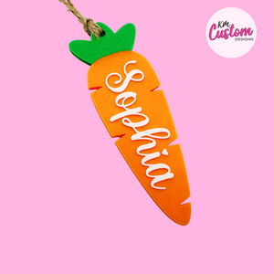 3D Printed Personalised Easter Carrot Tag