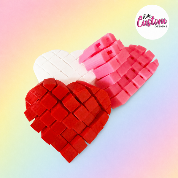 3D Printed Pixel Heart Fidget
