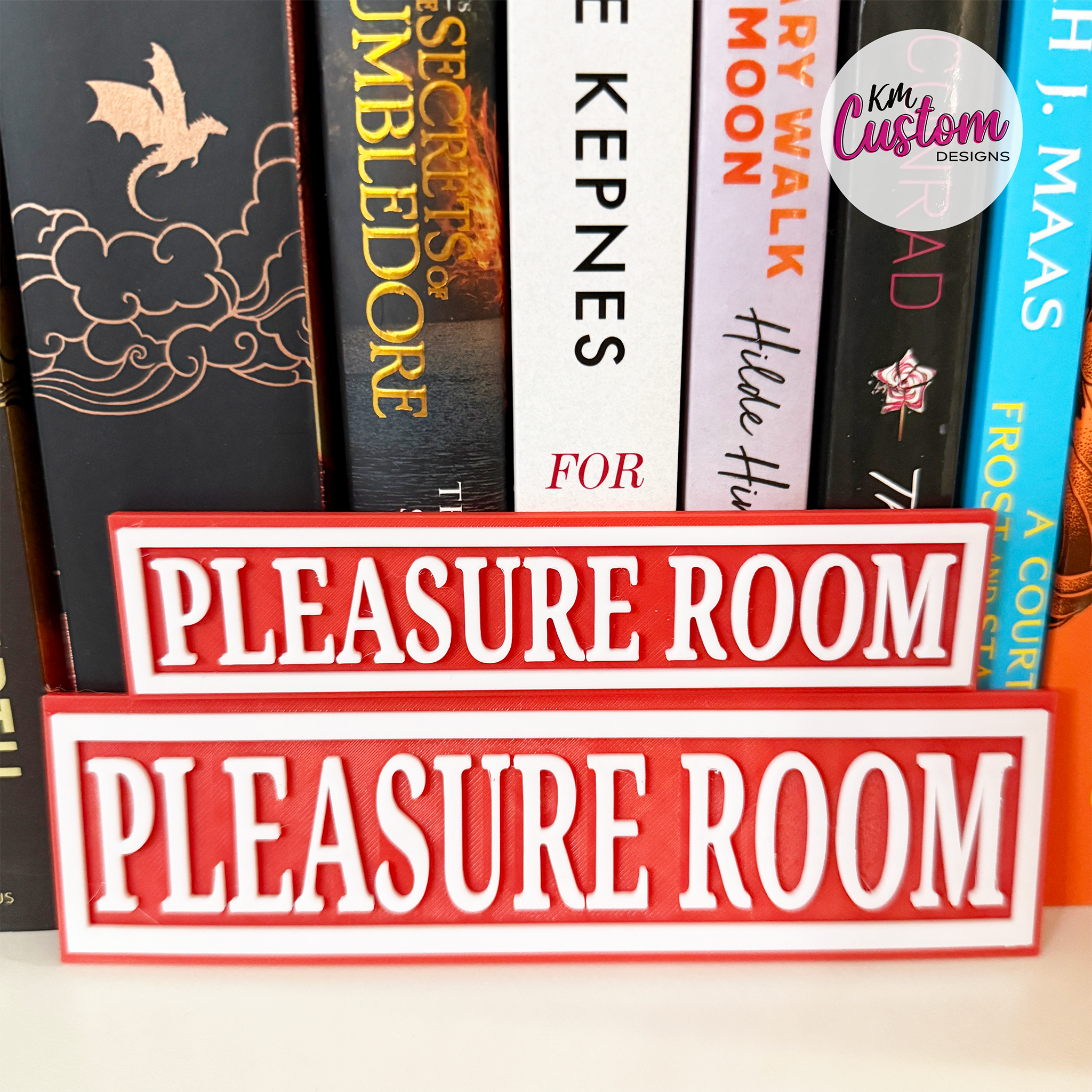 3D Printed Pleasure Room Book Shelf Sign