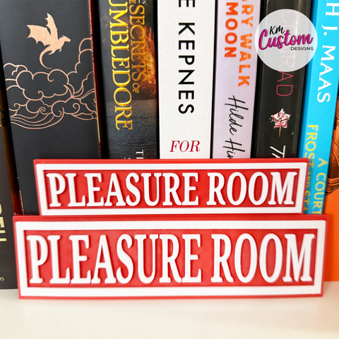 3D Printed Pleasure Room Book Shelf Sign