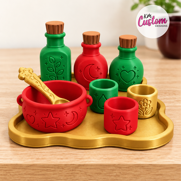 3D printed magical play potion set