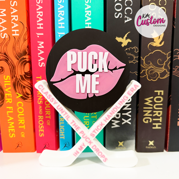 Puck Me – Hockey Romance Bookshelf sign