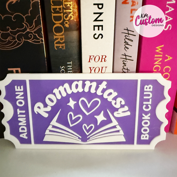 3D Printed Trope Book Club Shelf Signs