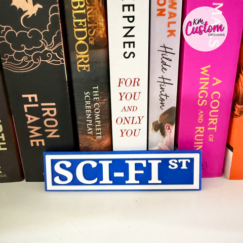 3D Printed Sci-Fi Street Book Shelf Sign