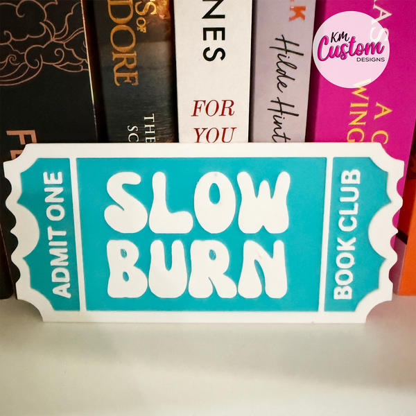 3D Printed Trope Book Club Shelf Signs