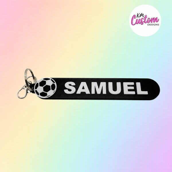 3D Printed Personalised Soccer Keyring