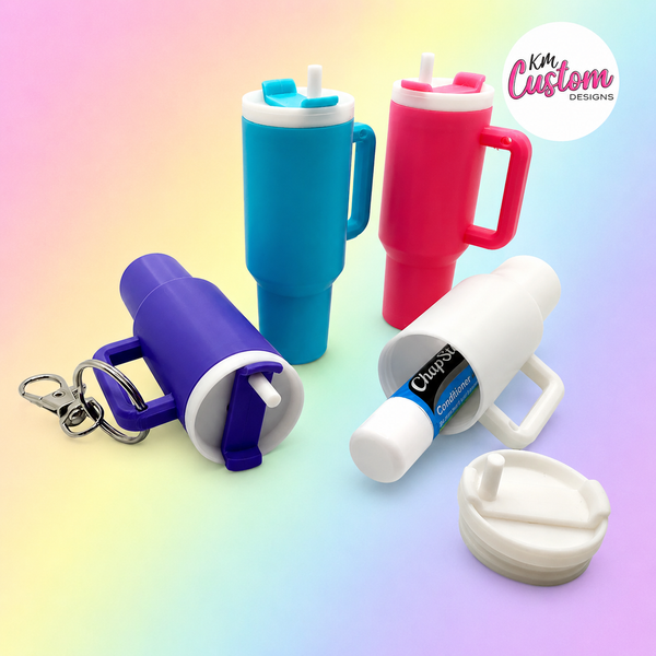 Tumbler Chapstick Holder Keyring