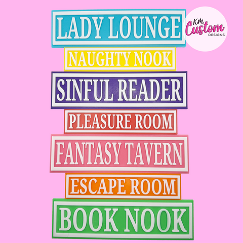 3D Printed Book Nook Book Shelf Sign