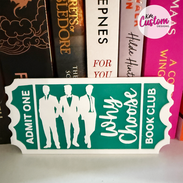 3D Printed Trope Book Club Shelf Signs