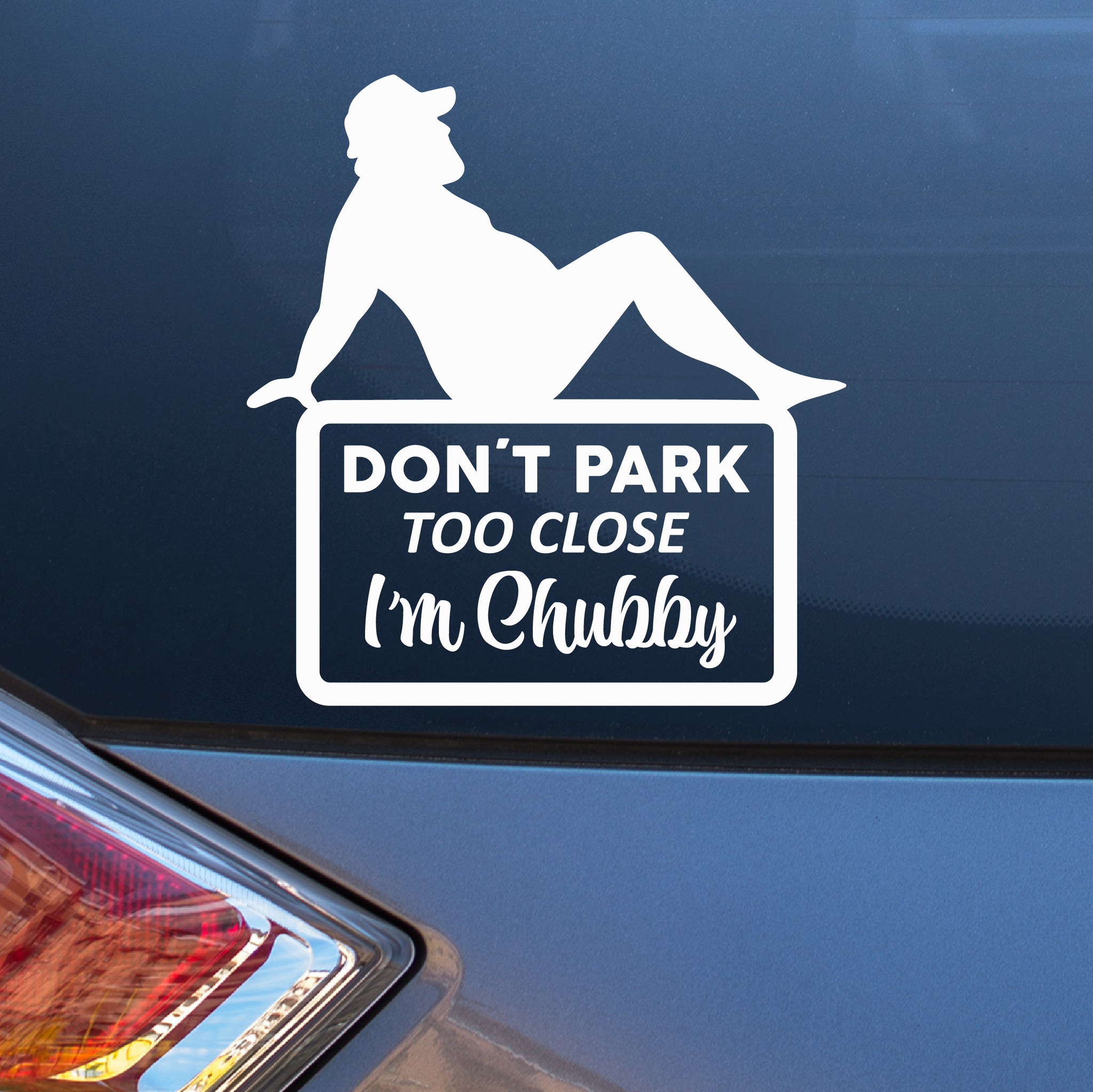 Don't park too close - version 2 male Decal