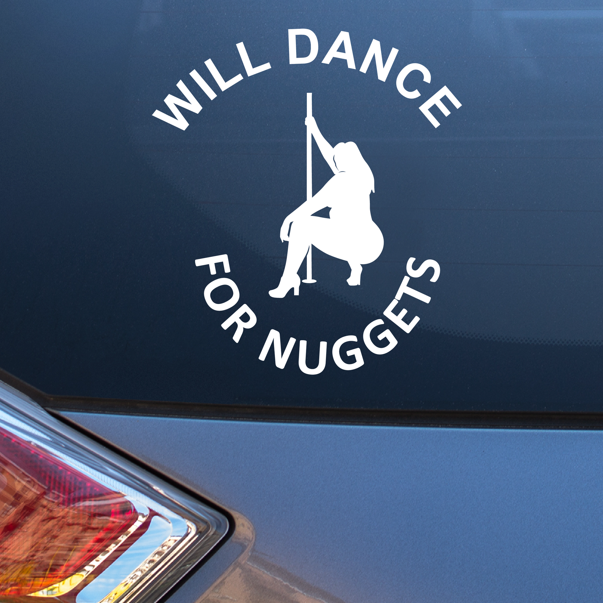 Will Dance for Nuggets Female Decal